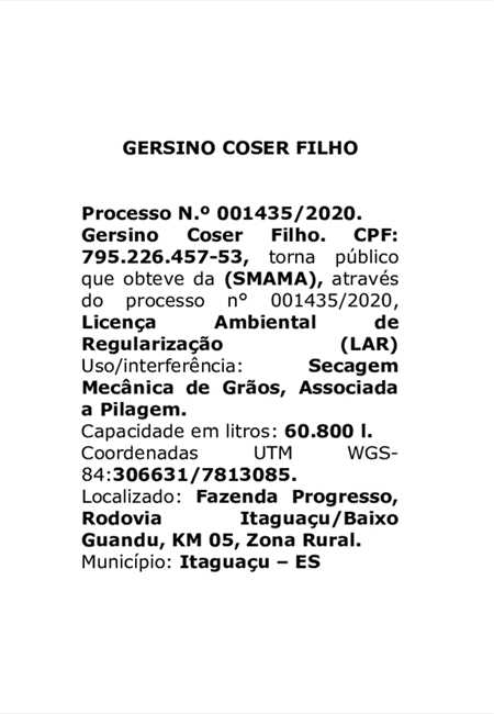 GERSINO COSER FILHO